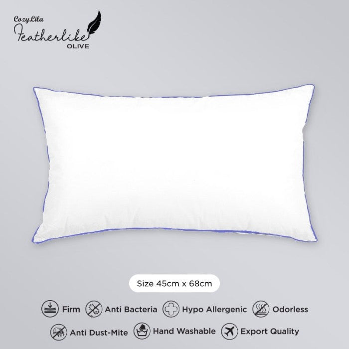 Paket 1 Bantal 1 Guling Basic Olive Firm - Detail Bantal