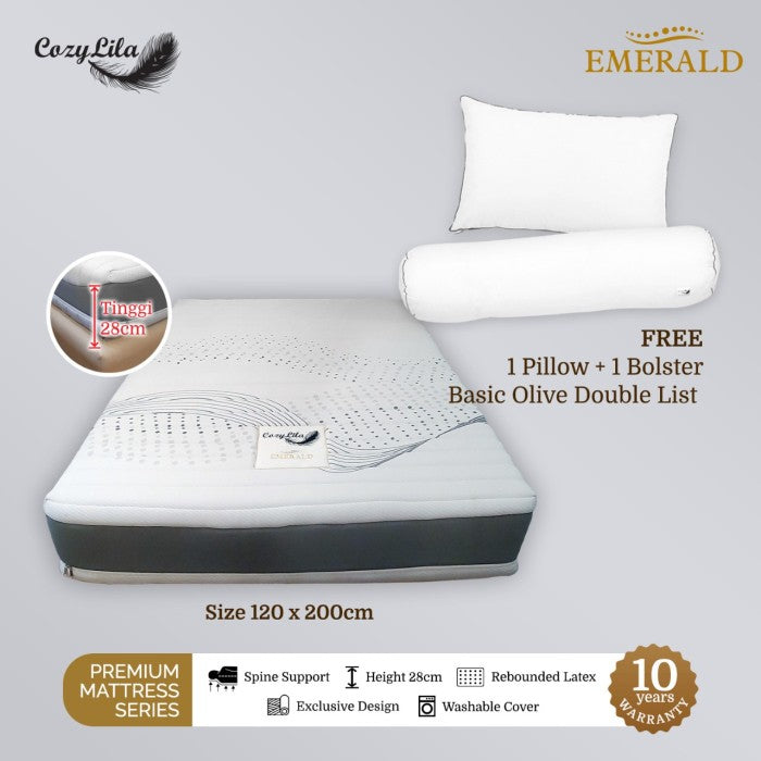 Cozylila Mattress Emerald Rebonded Latex Zipper - 120X200