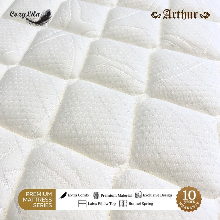 Cozylila Mattress + HB Divan Arthur Pillow Top Latex Spring 120X200 Detail
