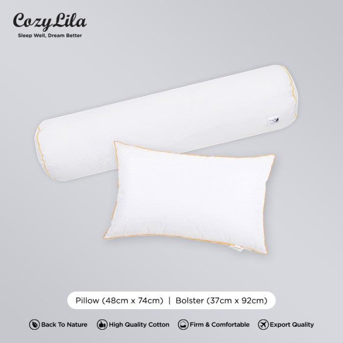 Paket 1 Bantal 1 Guling Kapuk