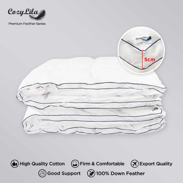 Mattress Topper Bulu Angsa 100% Down (Soft Smooth) 120x200 5cm Matras
