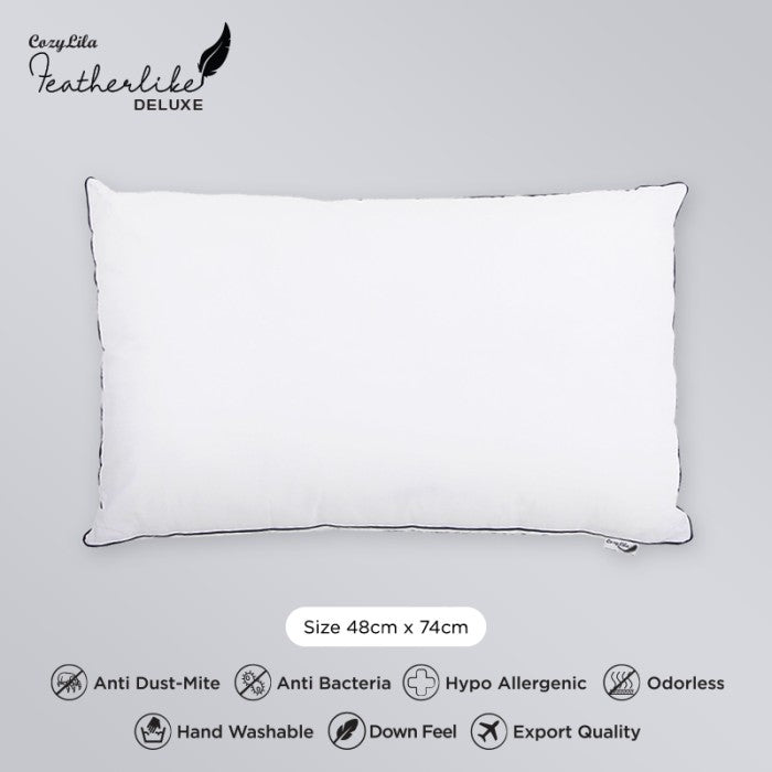 Bantal Bulu Angsa Featherlike Deluxe (Double List) Tampak Atas