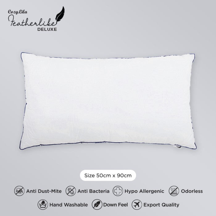 Bantal Luxury Bulu Angsa Featherlike Deluxe (Double List) Tampak Atas
