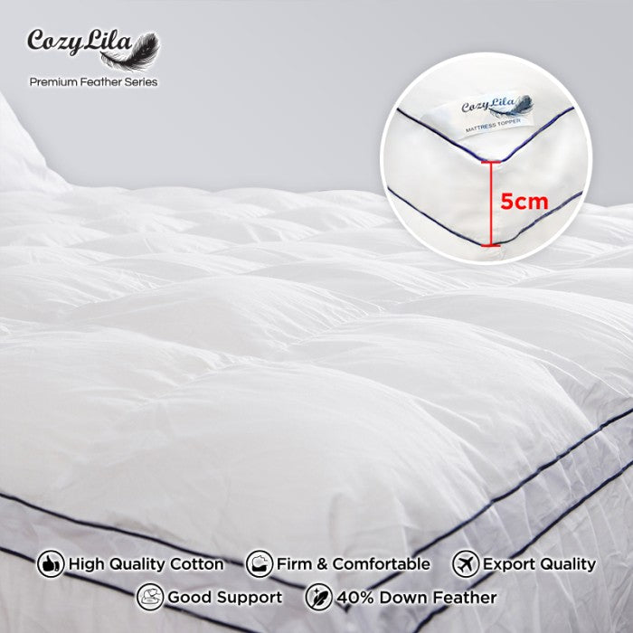 Mattress Topper Bulu Angsa 40% Down (Classic) 120x200 Detail
