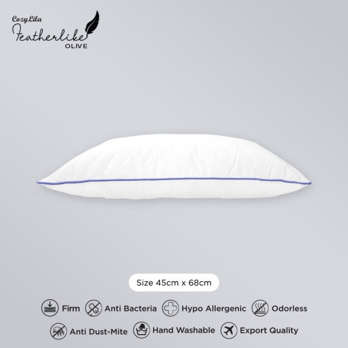 Bantal Basic Olive Firm (Single List) Detail 