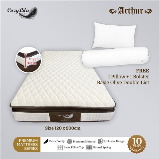 Cozylila Mattress Arthur Pillow Top Latex Spring - 120X200