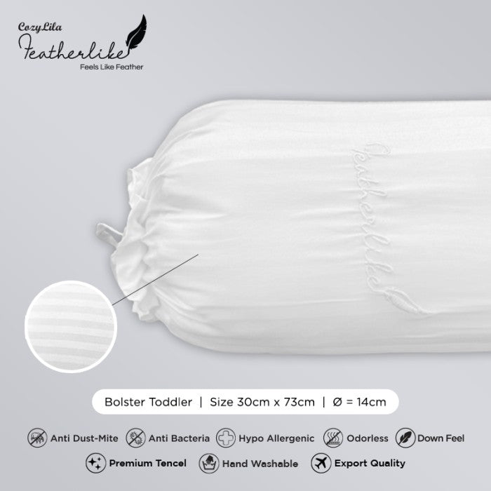 Guling Balita Bulu Angsa Featherlike Premium Organic Silk Detail Material