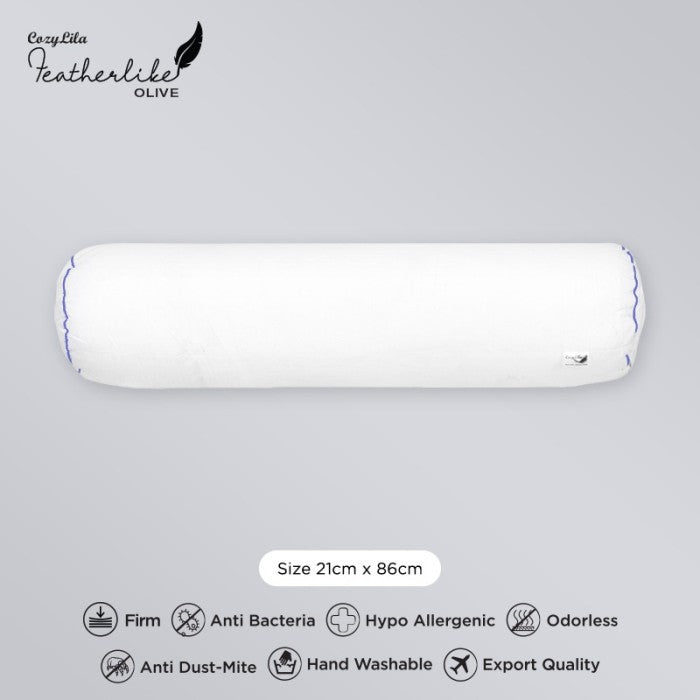 Paket 1 Bantal 1 Guling Basic Olive Firm - Detail Guling