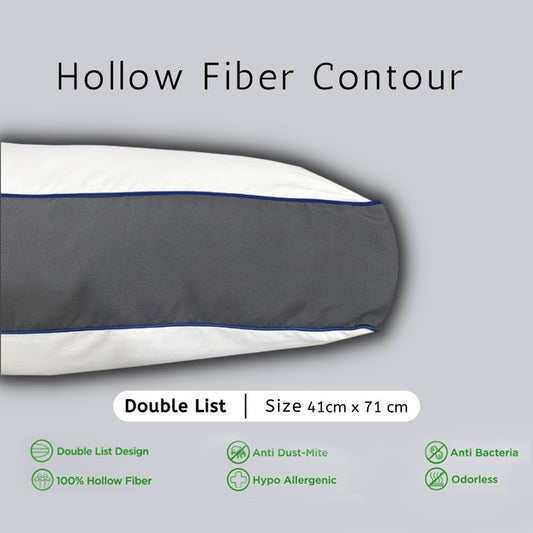 Bantal Hollow Fiber Contour (Double List)