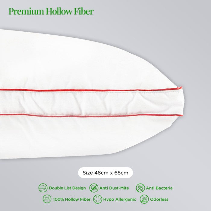 Bantal Premium Hollow Fiber (Double List)