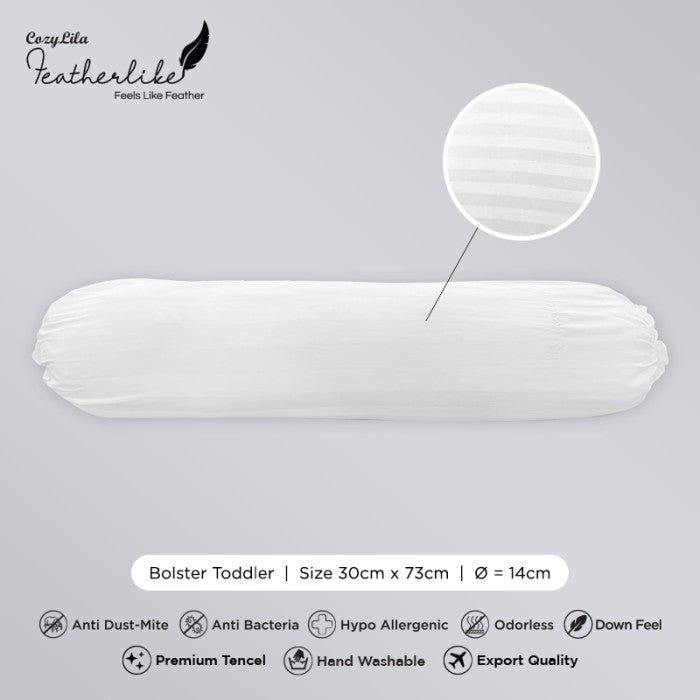 Guling Balita Bulu Angsa Featherlike Premium Organic Silk Detail