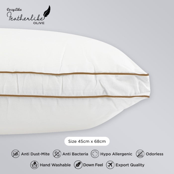 Paket Pillow Comforter Premium + Bantal Basic Olive Double List - Bantal