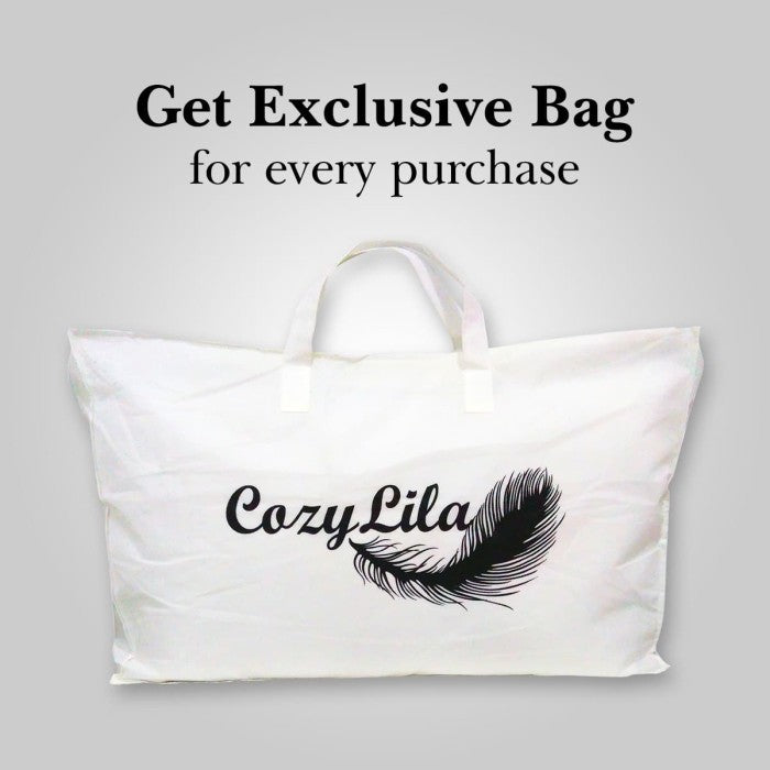 Paket 1 Bantal 1 Guling Featherlike Double List + Free Exclusive Bag