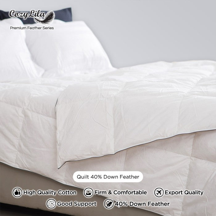 Selimut Bulu Angsa 40% Down (Classic) Ukuran 140X210 Detail Material