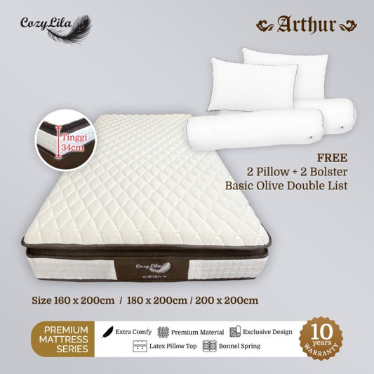 Cozylila Mattress Arthur Pillow Top Latex Spring - 200X200