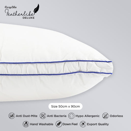 Bantal Luxury Bulu Angsa Featherlike Deluxe (Double List)