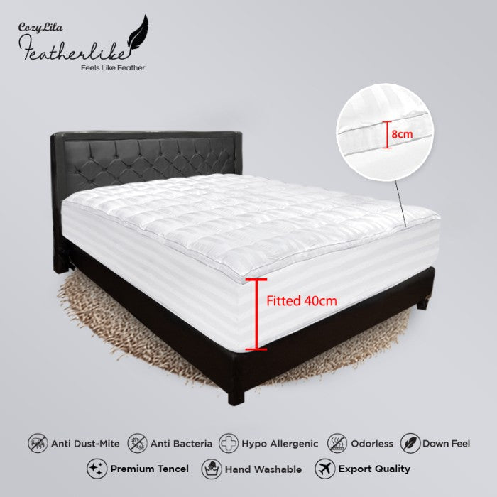 Mattress Topper Featherlike Premium Premium Organic Silk 200x200 (8cm)