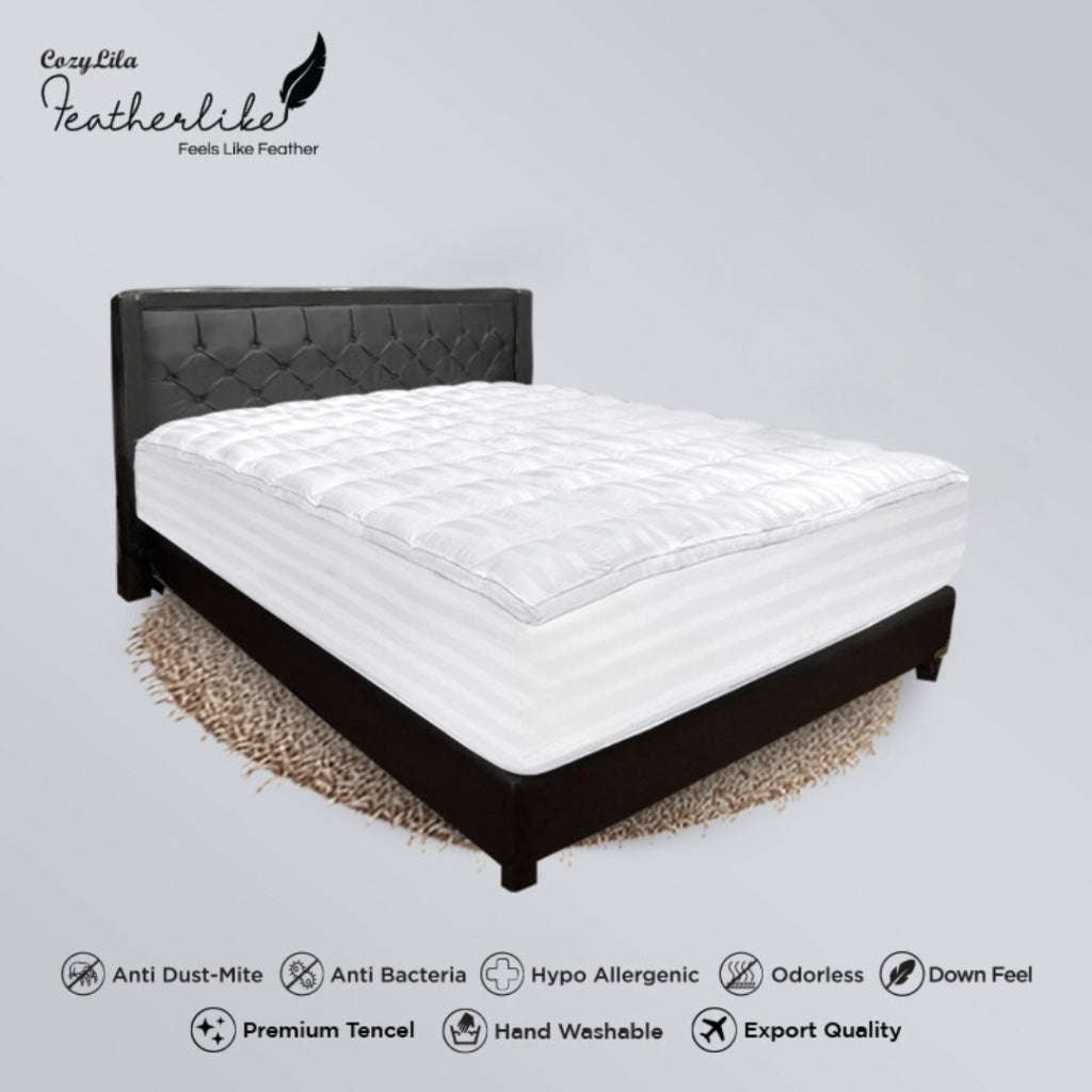 Mattress Topper Featherlike Lyocell/Premium Organic Silk Single Size 120x200x40 (5cm)