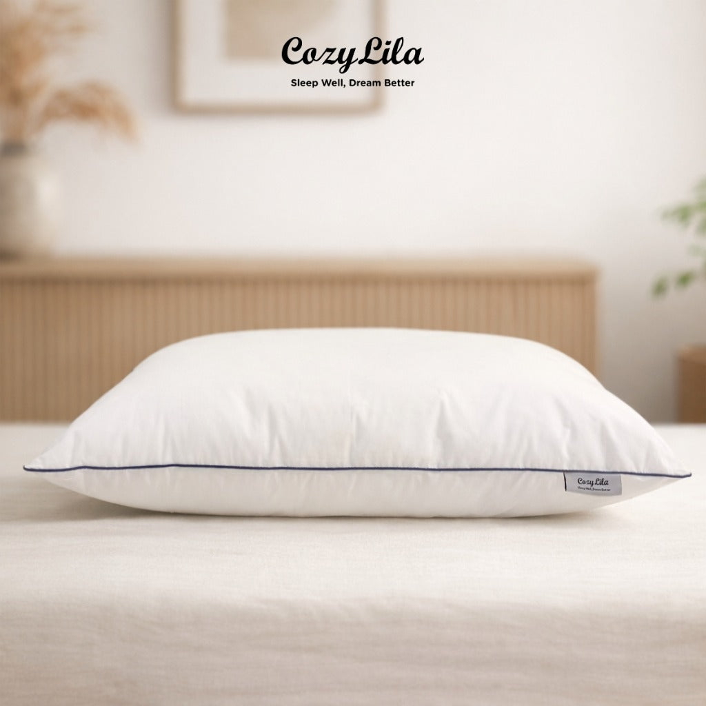 Bantal Bulu Angsa Featherlike Deluxe (Single List) Free Sarung Bantal