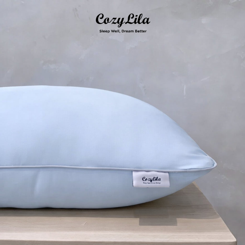 Bantal Bulu Angsa Featherlike Puffy Cooling Mint Free Sarung Bantal Premium Cooling