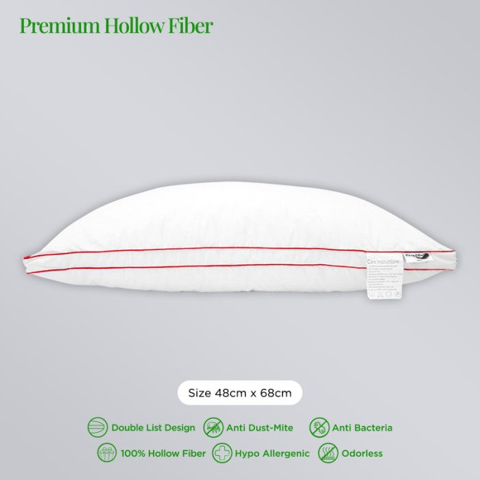Bantal Premium Hollow Fiber (Double List) Tampak Samping