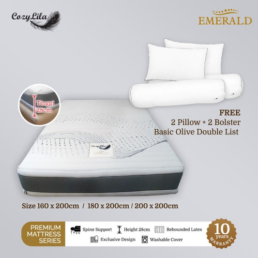 Cozylila Mattress Emerald Rebonded Latex Zipper - 160X200