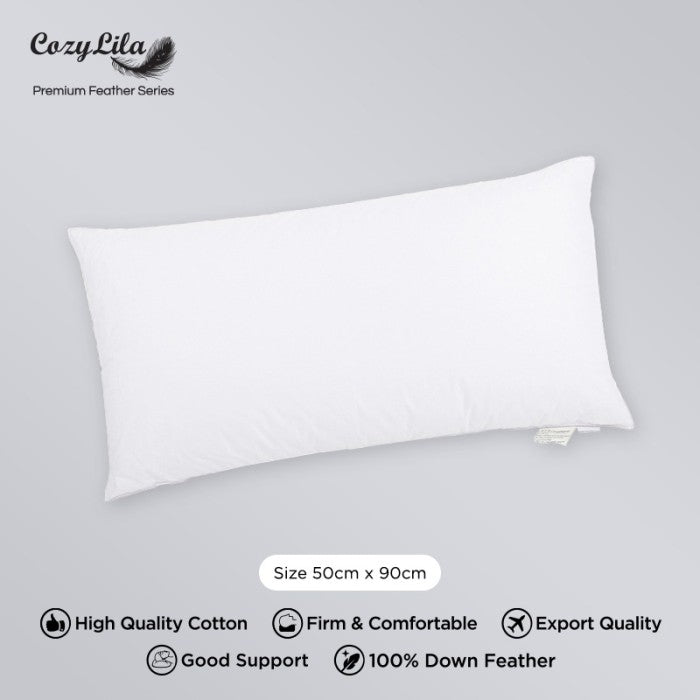 Bantal Luxury Bulu Angsa 100% Down Soft Smooth (Single List) Tampak Atas