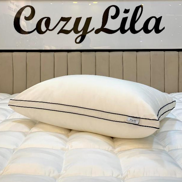 Bantal Bulu Angsa Featherlike Deluxe (Double List) 1400 Gram Free Sarung Bantal