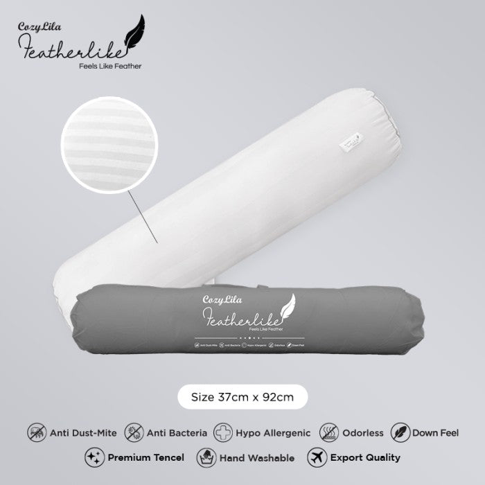 Guling Bulu Angsa Featherlike Premium Organic Silk Detail 