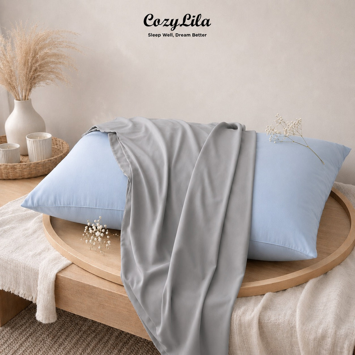 Sarung Bantal Puffy Cooling Mint Anti Gerah Universal Size - Fit 48x74 50x70 51x76 54x77 50x90 cm