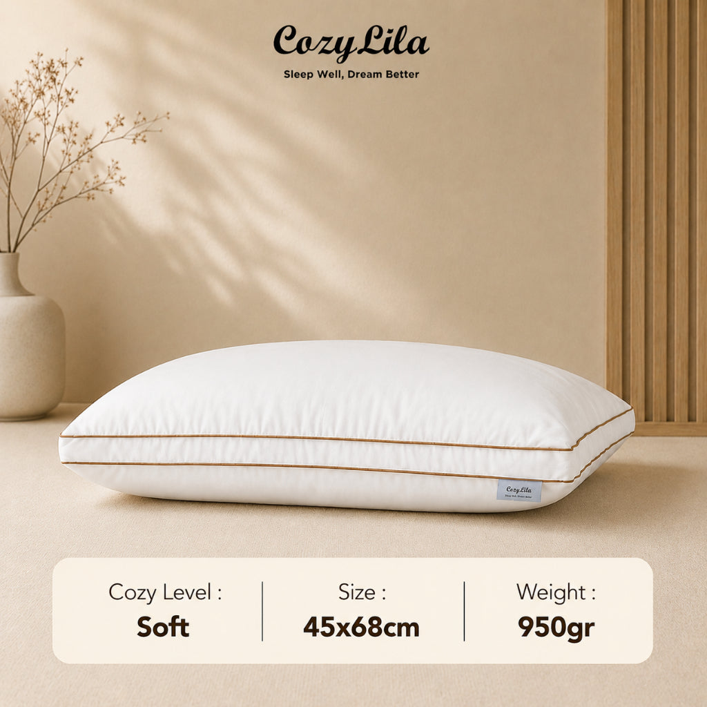 Bantal Bulu Angsa Featherlike BSC Olive (Double List)