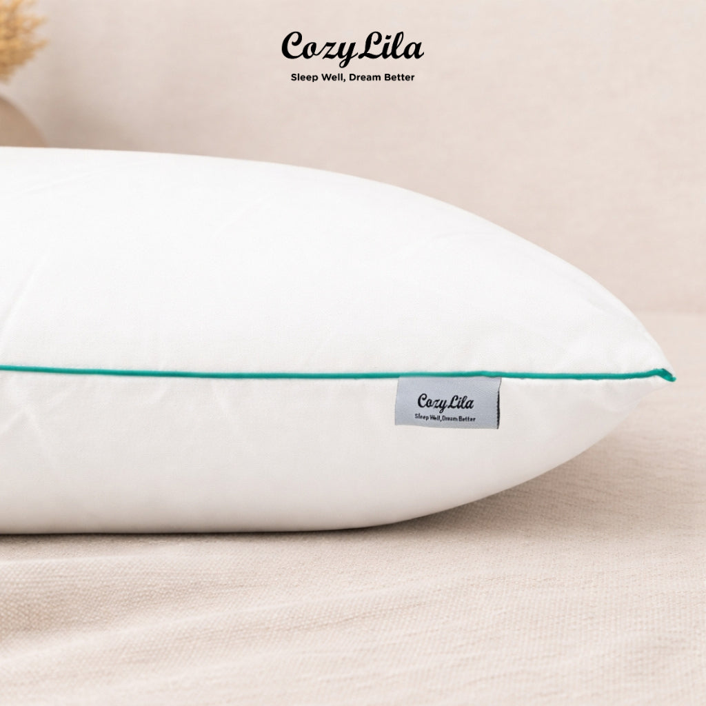 Bantal Bulu Angsa Featherlike Olive Single List 50x70 Cm
