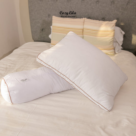 Paket 1 Bantal 1 Guling Bulu Angsa Featherlike BSC Olive (Double List)