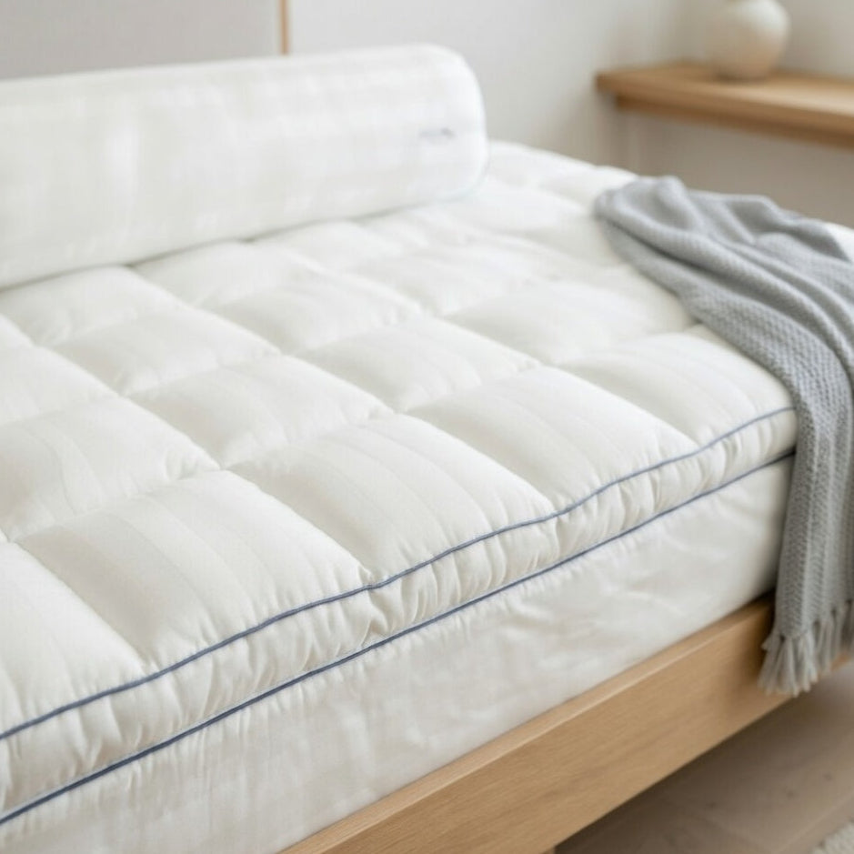 Luxury Mattress Topper Featherlike Lyocell/Premium Organic Silk Super King Size 200x200x40 (8cm) FREE Bantal & Guling